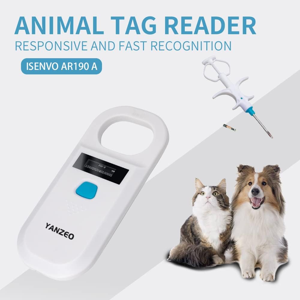 Pet Microchip Reader RFID EMID Animal Handheld Scanner Pack of 2 C562