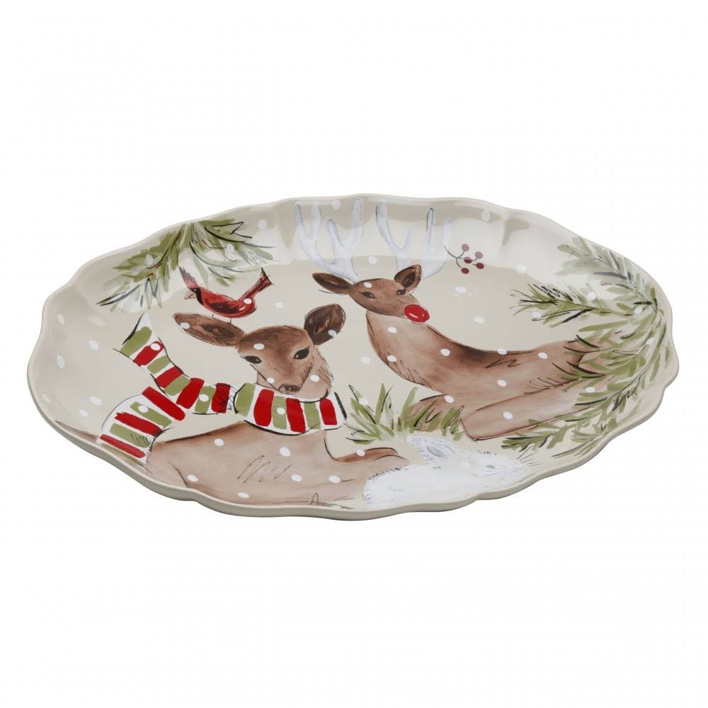 Linen Oval Platter H8271