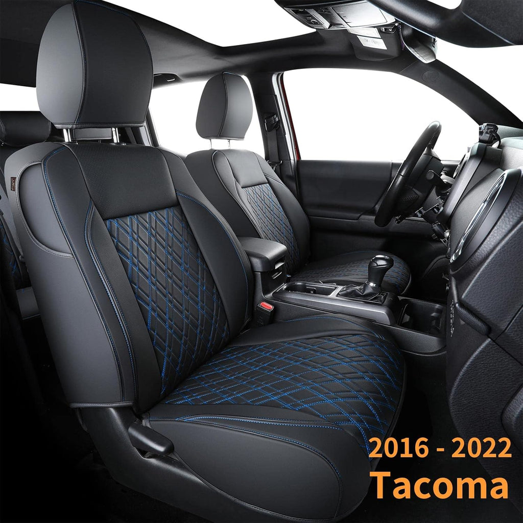 Black Waterproof Faux Leather Tacoma Seat Covers X684