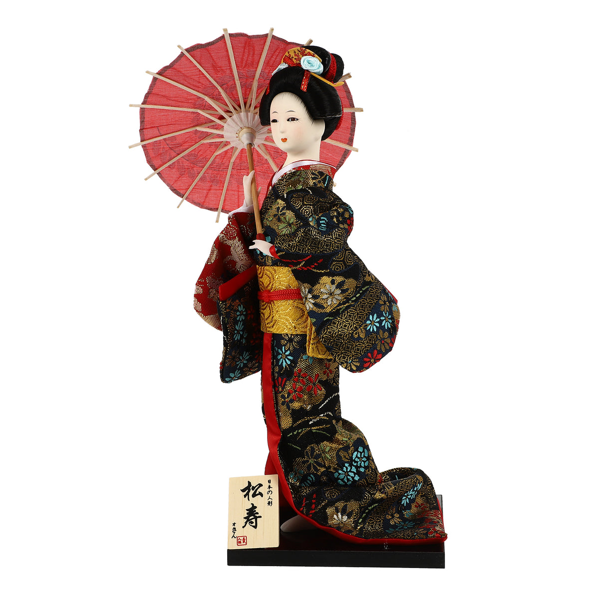 Japanese Kimono Figurine Asian Dolls Ornament Oriental Statue Collectible Figure Antique Vintage Sculpture S7141
