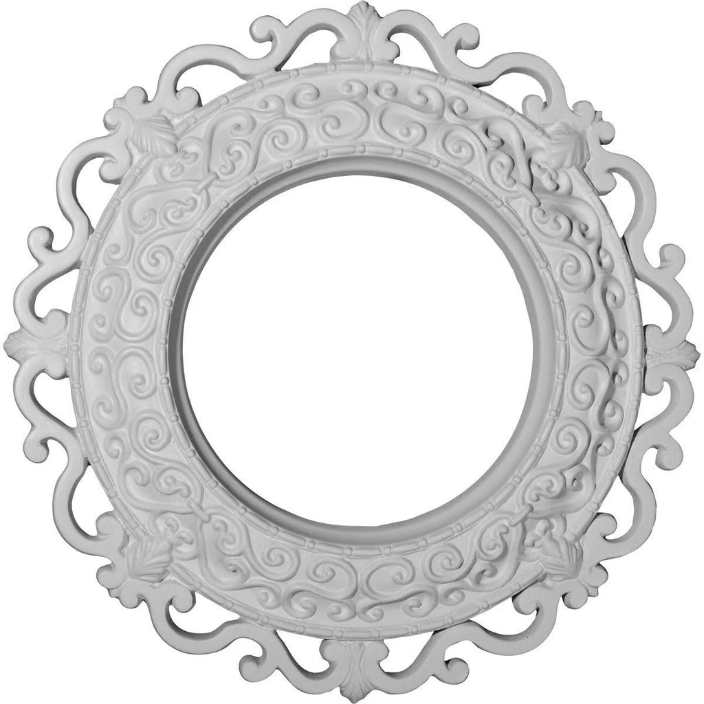 13 1/4x22OD x 6 5/8x22ID x 1 1/8x22P Hand-Painted Ceiling Medallion T341666