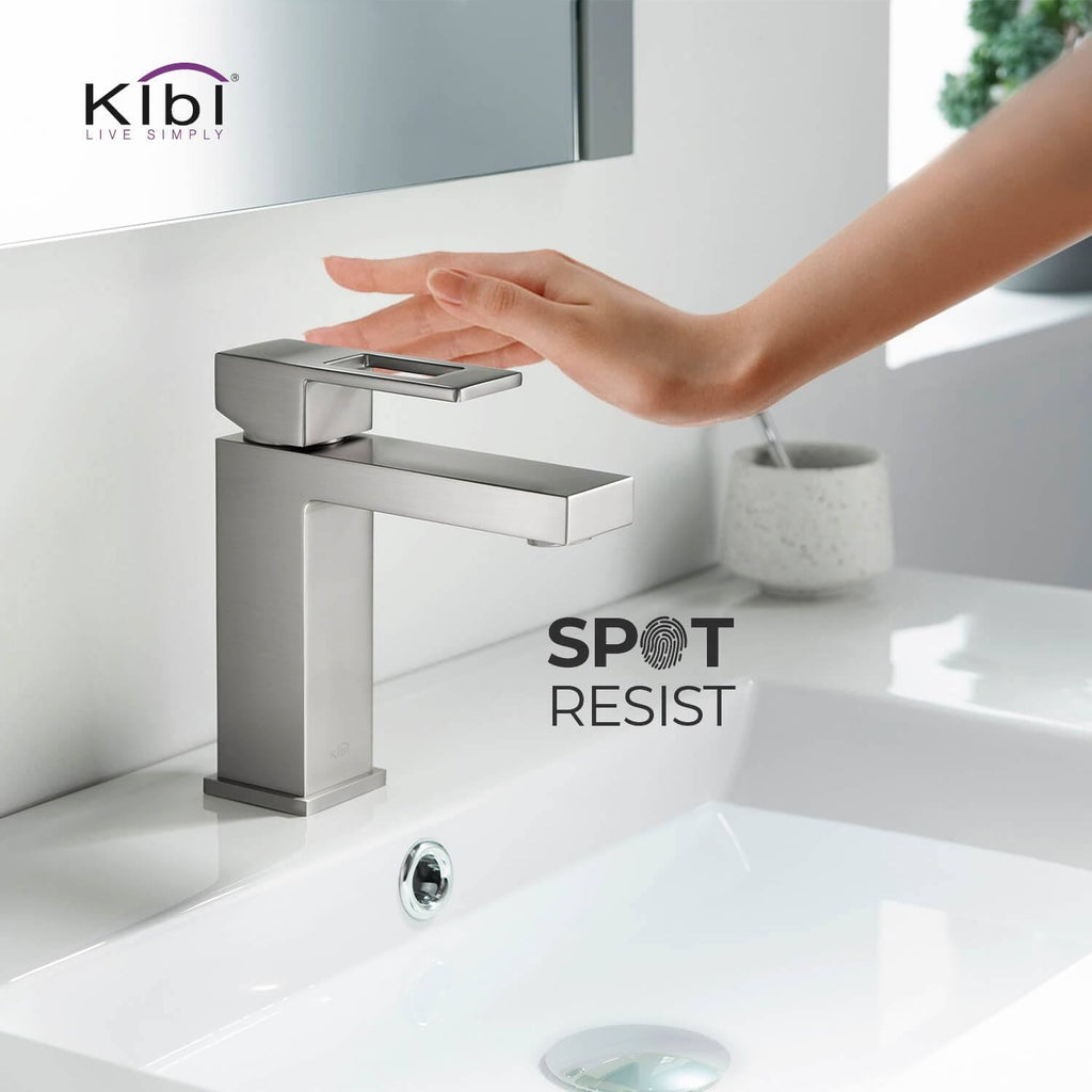 Brushed Nickel Single Hole Bathroom Faucet P145734