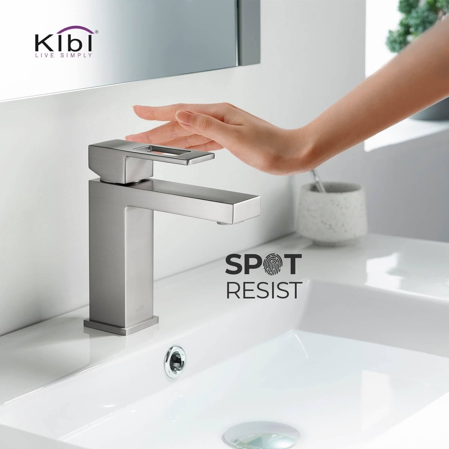 Brushed Nickel Single Hole Bathroom Faucet P145734
