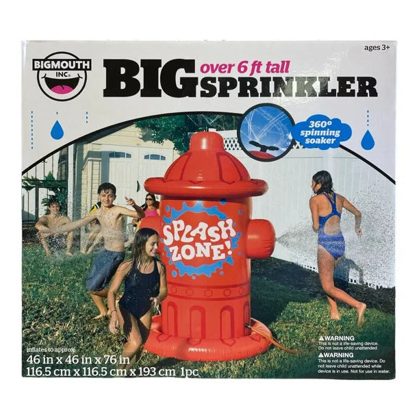 Giant Inflatable Fire Hydrant Sprinkler, 76" Tall, Red N80135