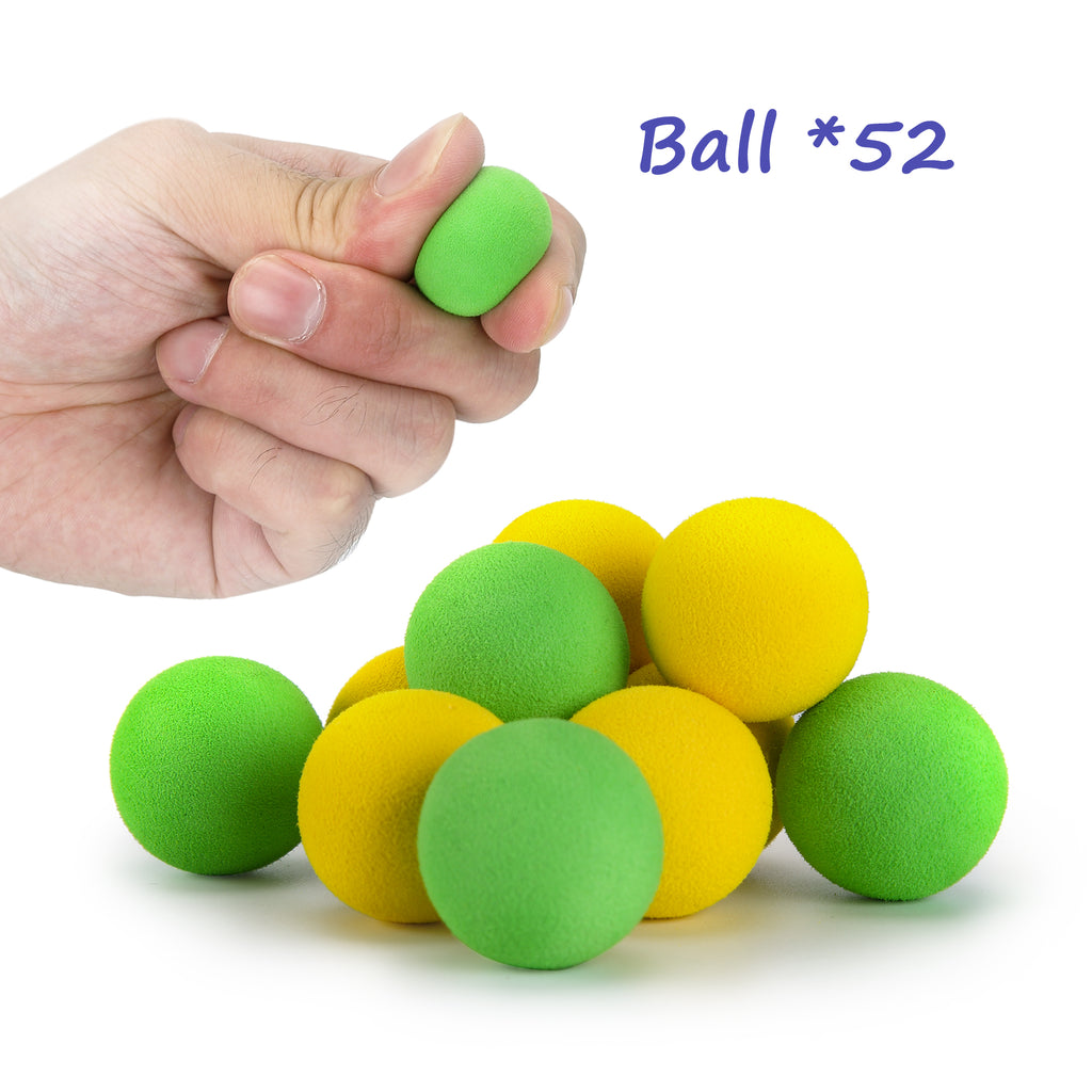4pk Foam Ball Popper Air Guns with 52 Foam Balls J45178