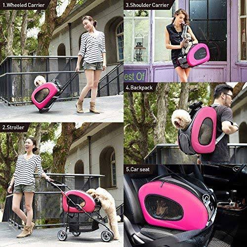 5-in-1 Pet Carrier with Backpack and Shoulder Strap J125304