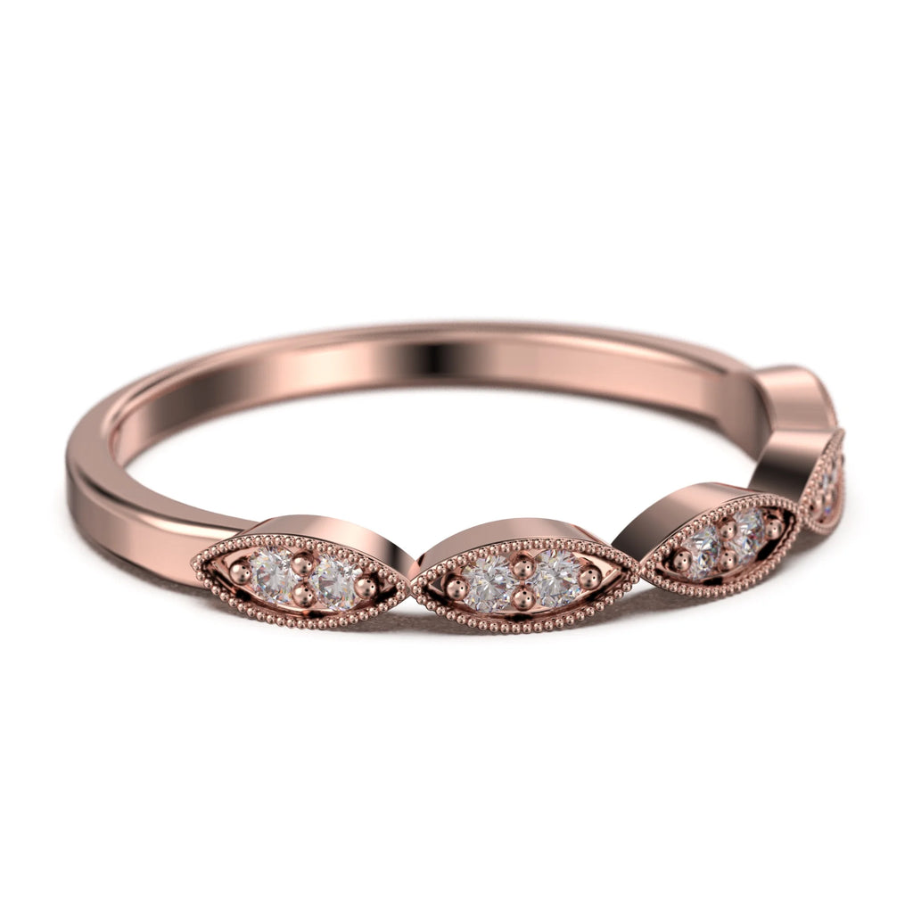 18K Rose Gold Over Silver Diamond Ring P98823