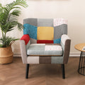 Patchwork Fabric Accent Chair E1922