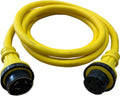 25 FT 50 Amp 125 Volt Yellow Marine Shore Power Extension Cord M2158