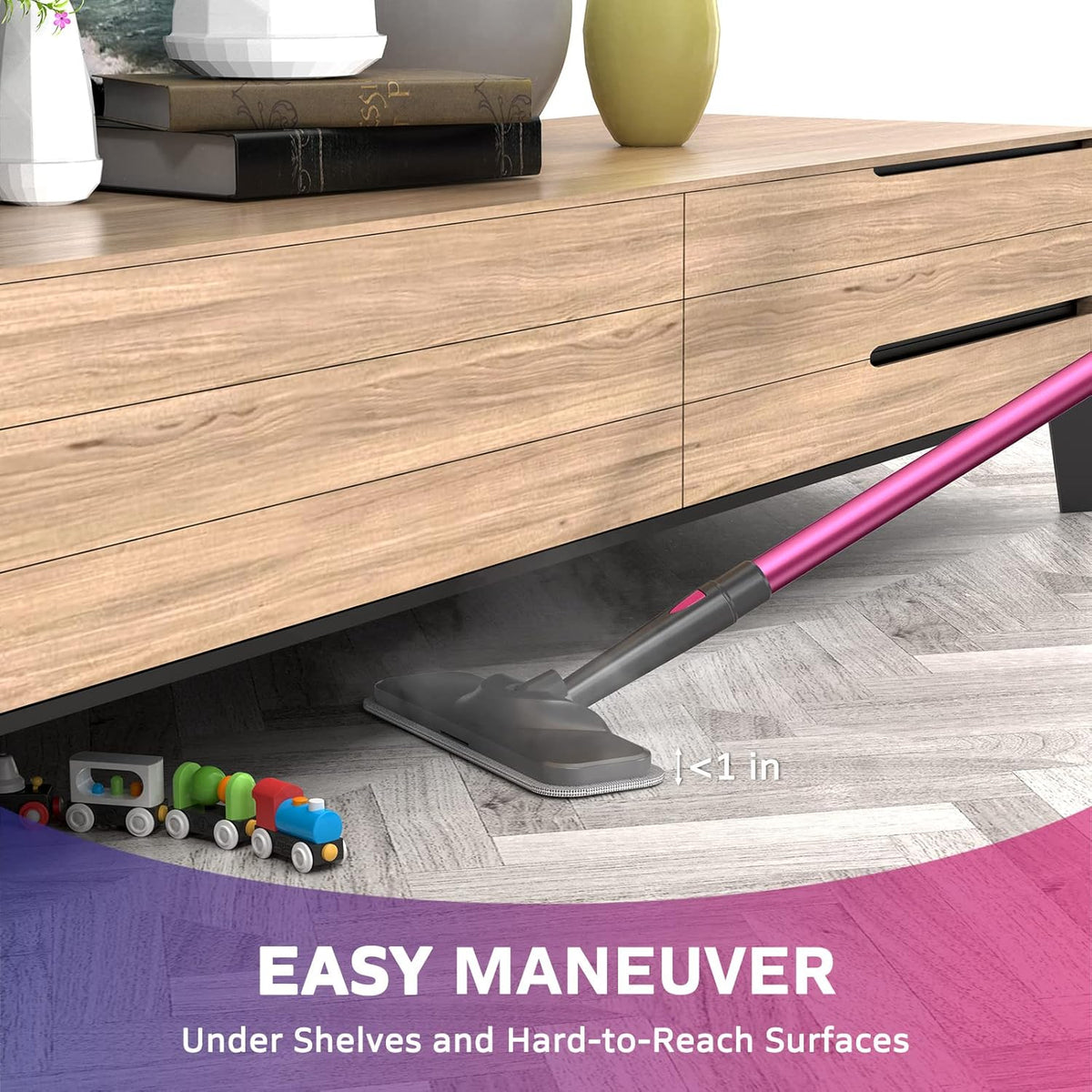 Steam Mop Cleaner with Detachable Handheld Steamer, 7-in-1 Accessories, Washable Microfiber Pads I53713