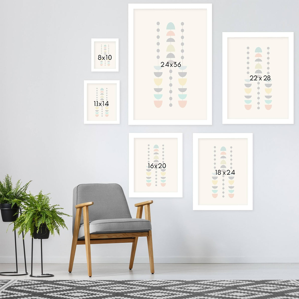 White Framed Print Set F741