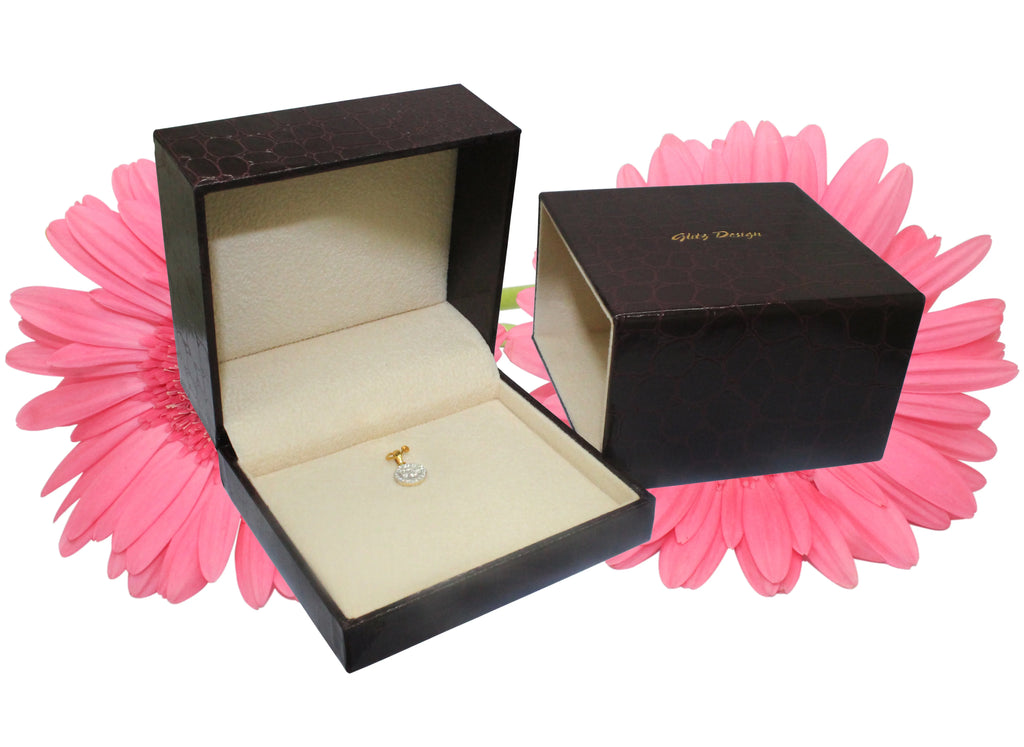 18K White Gold Diamond Pendant Necklace P188
