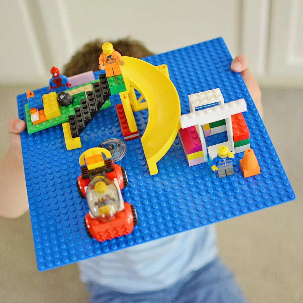 4 Building Blocks Baseplates 10"x10" Blue and Green V68342