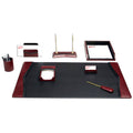 Burgundy Leather Desk Set 8-Piece B464