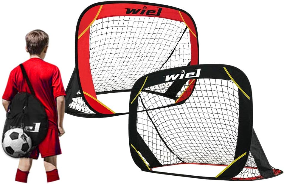 Red/Black Pop Up Soccer Goal Set with Carry Bag G72261