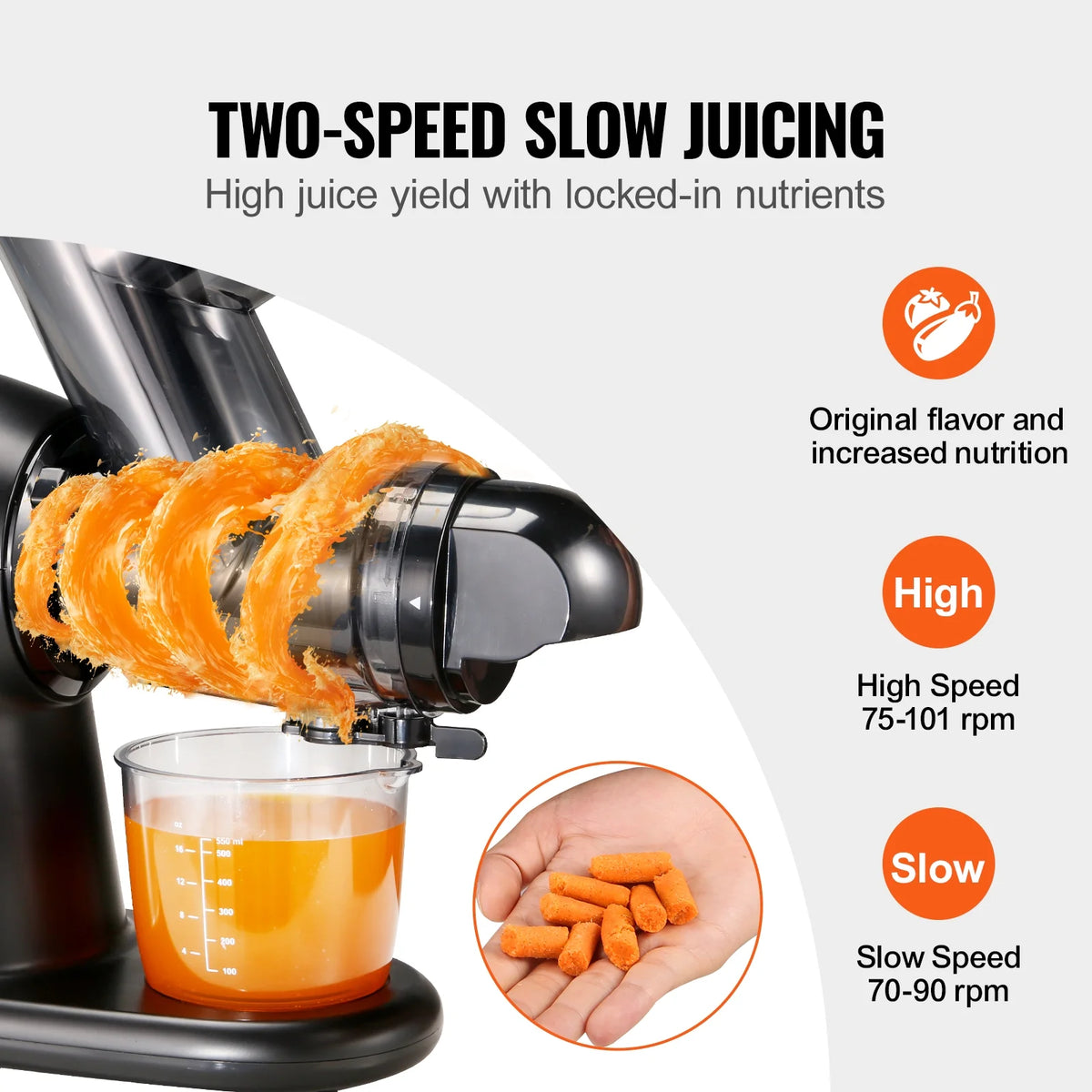 Masticating Slow Juicer Electric Cold Press T272