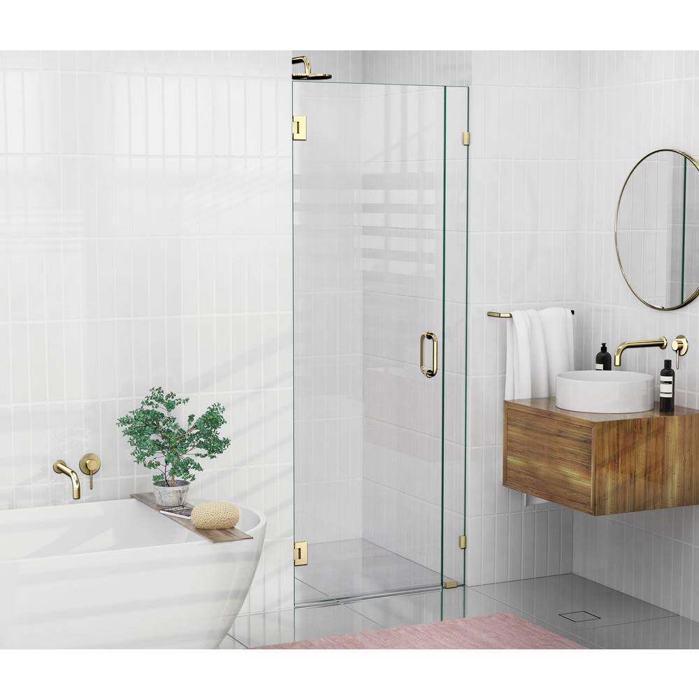 Brass Hinged Frameless Shower Door O775