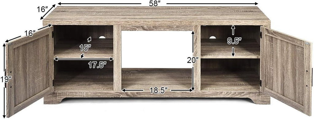 Fireplace Stand Media Storage Cabinet Console with Electric Fireplace with Remote Control N727769