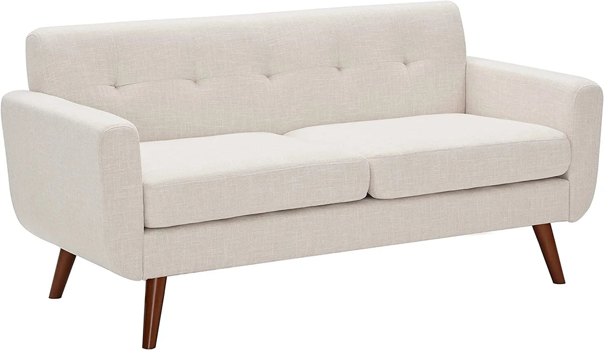Beige Tufted Loveseat Sofa Y5254