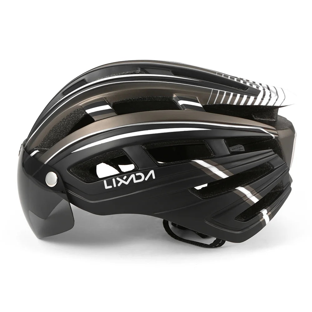 Mountain Bike Helmet with Back Light Detachable Magnetic Visor H34510