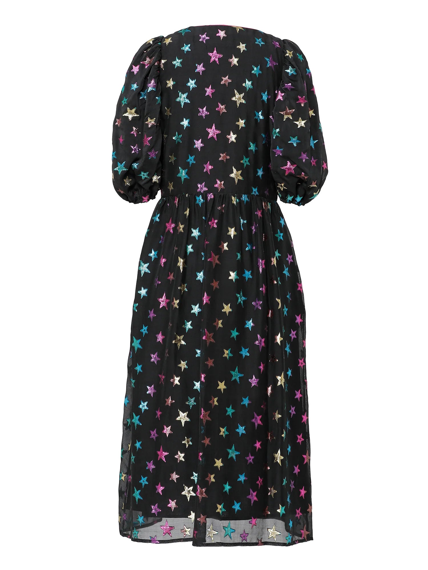 Irene Dress: Midi with Sheer Overlay R152562