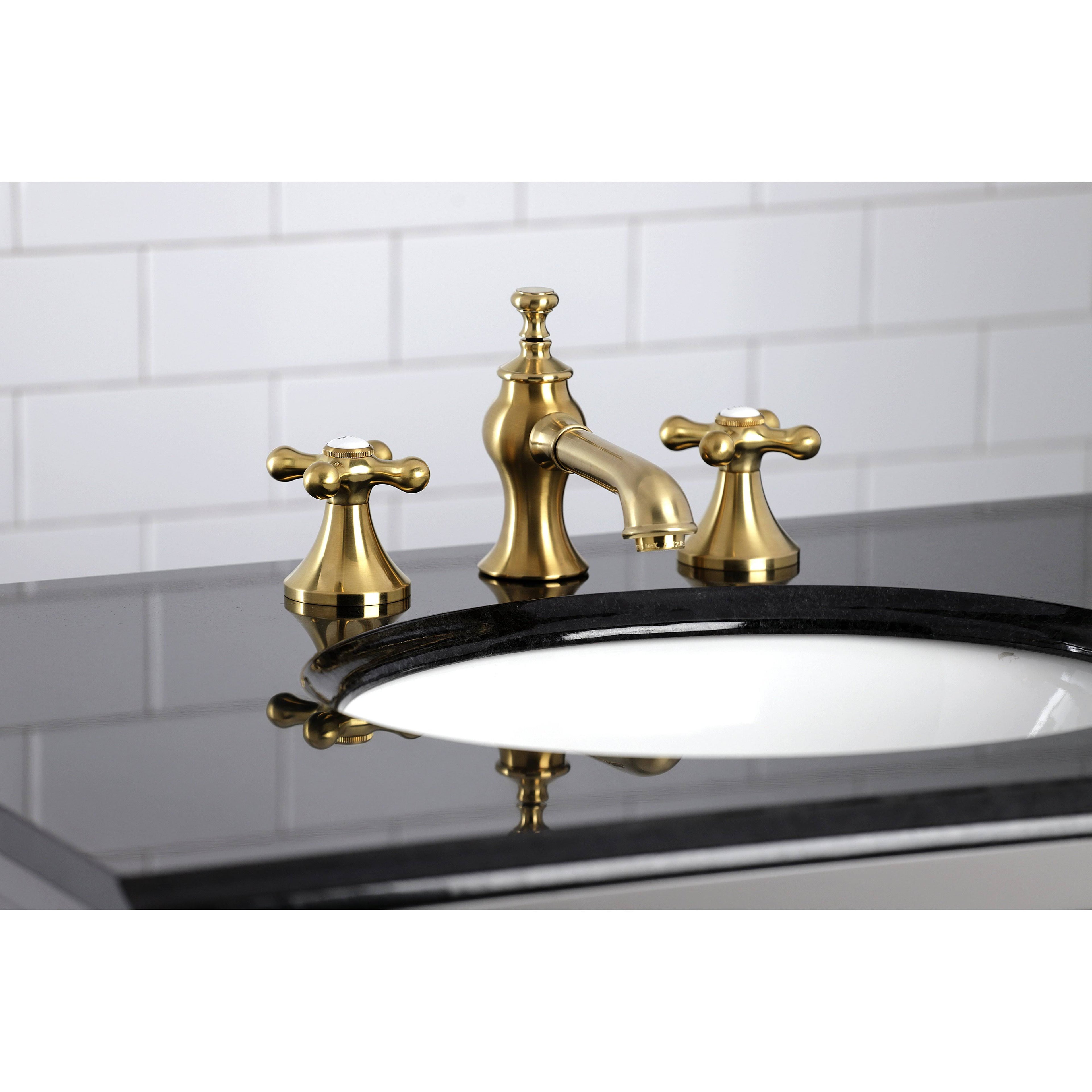Matte Black Vintage Widespread Bathroom Faucet R266920