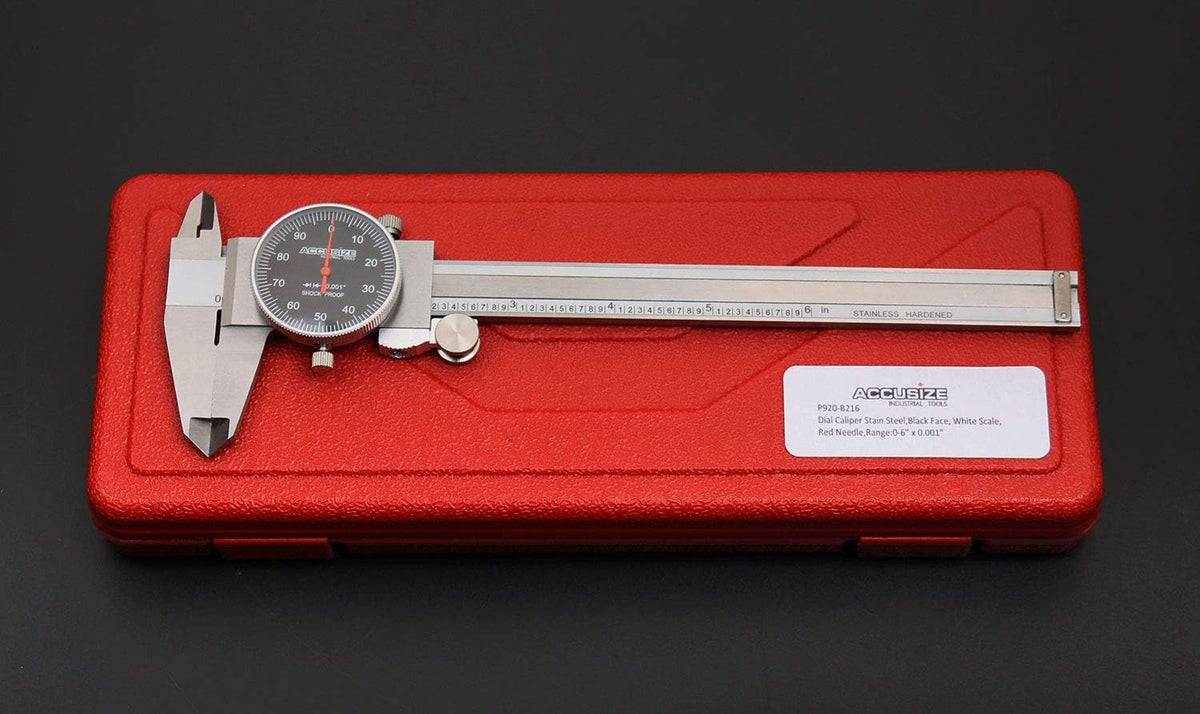 Black Face Dial Caliper Stainless Steel T97325