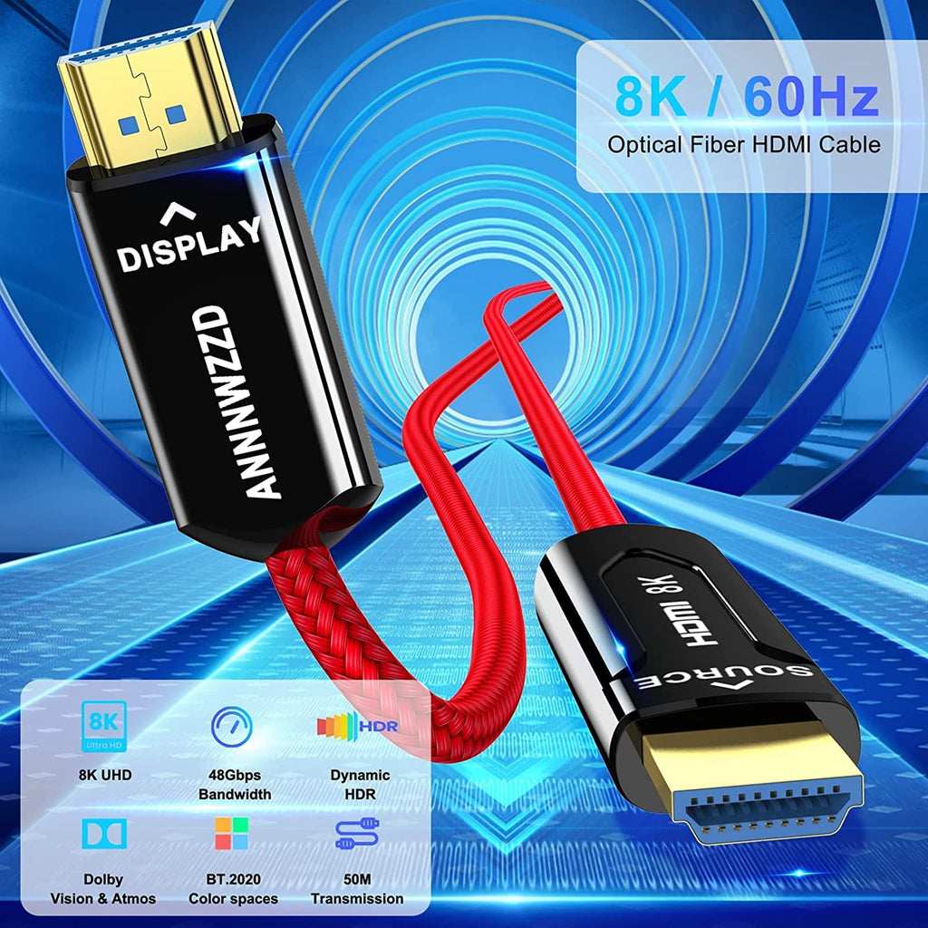 8K HDMI 2.1 Fiber Optic Cable, 328FT/100M W2579