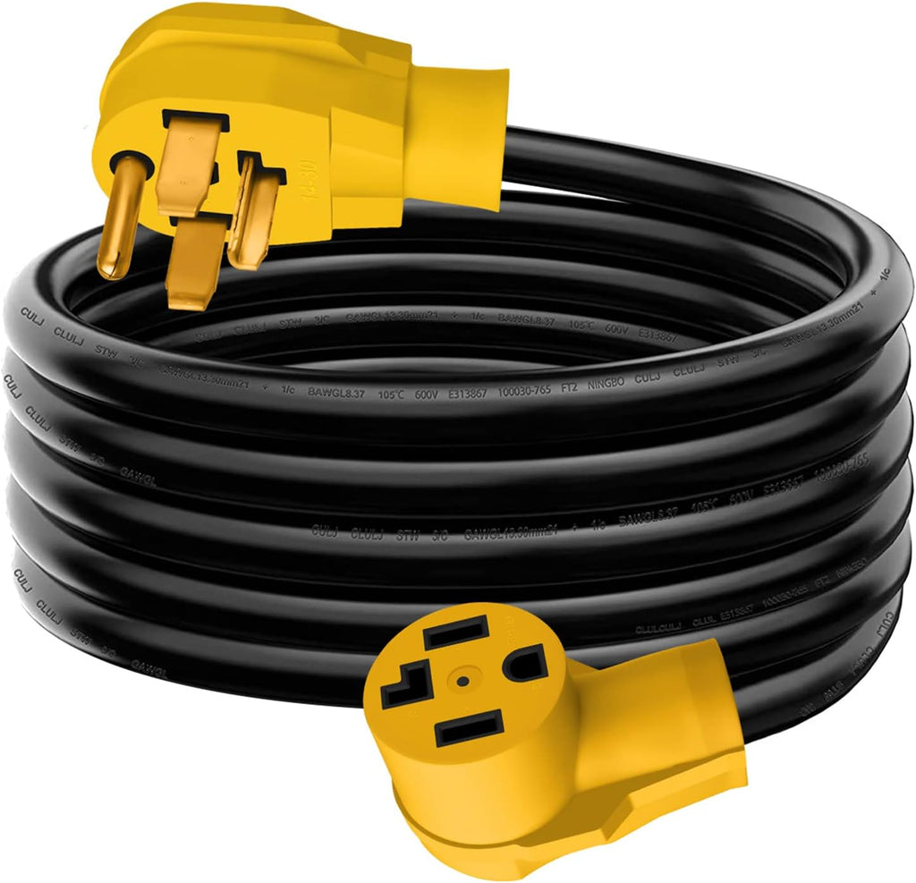 10 FT 4 Prong 30Amp 14-30P to 14-30R Extension Cord, 10 Gauge, Black, Pack of 2 F690