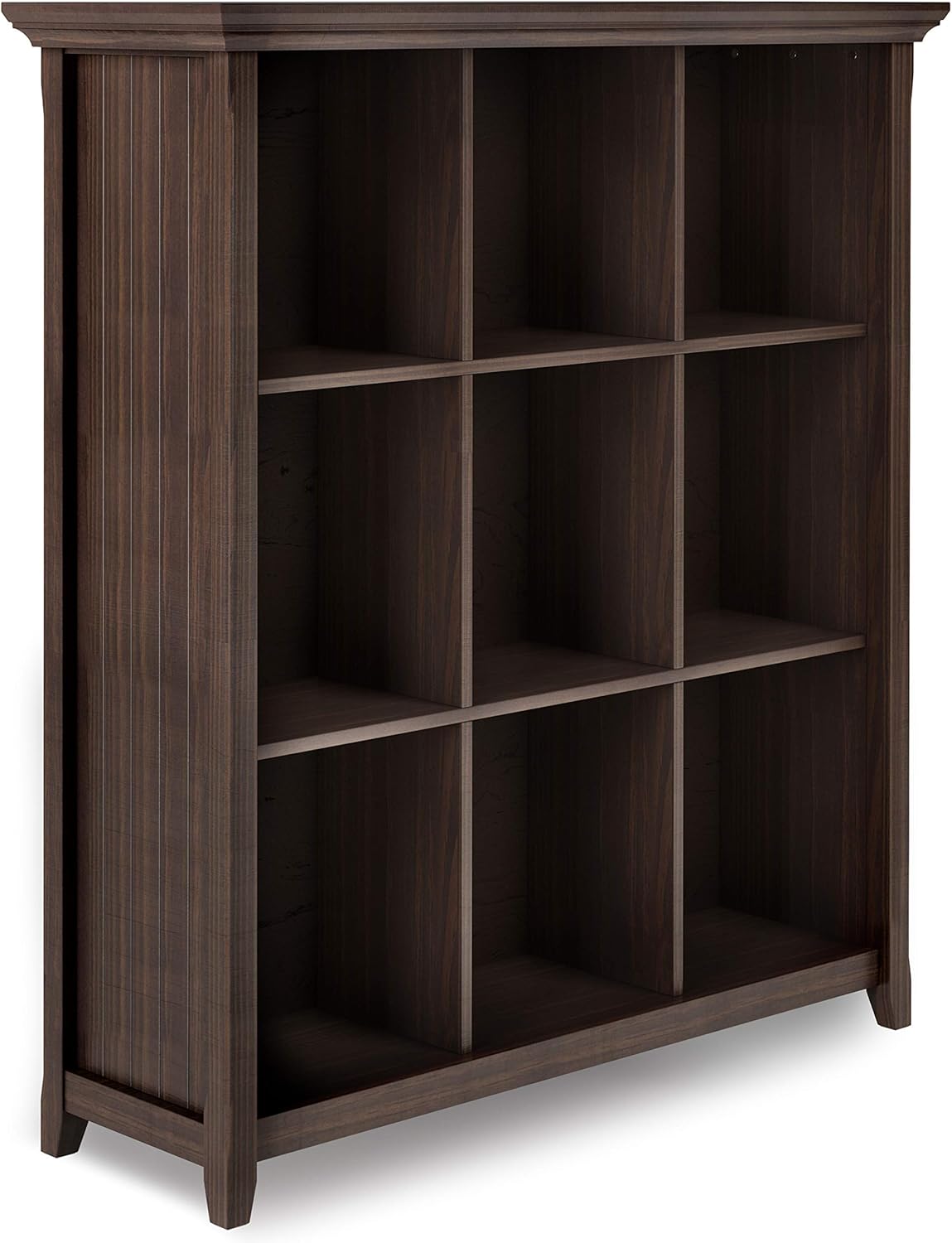 9 Cube Solid Wood Bookcase in Light Golden Brown Z244