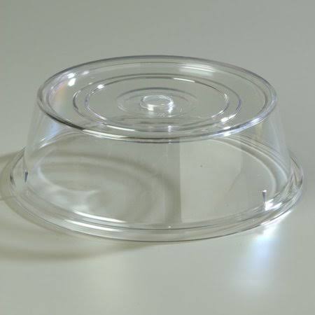 Clear Polycarbonate Plate Cover Set of 12 W289