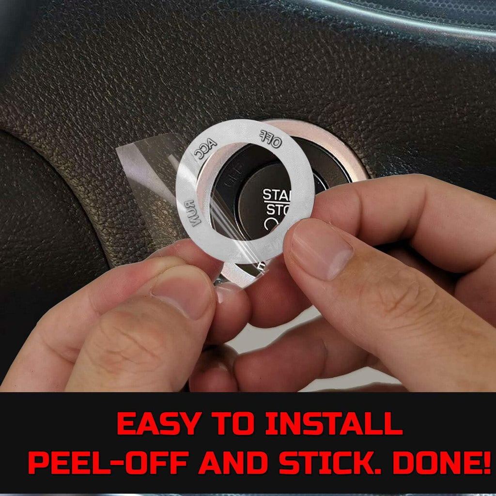Engine Start Stop Button Overlay Ruby Red Sticker Emblem N56027