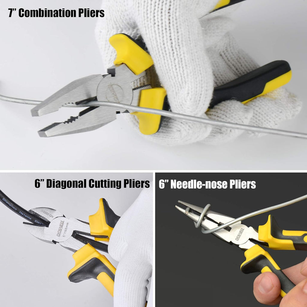 62PCS Tool Set with Wrench Pliers Screwdriver D191264