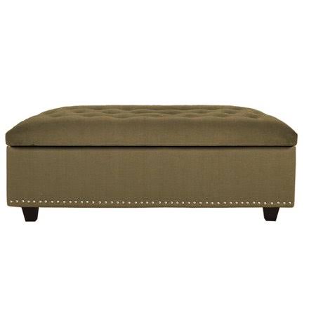 Beige Tufted Cocktail Ottoman F612
