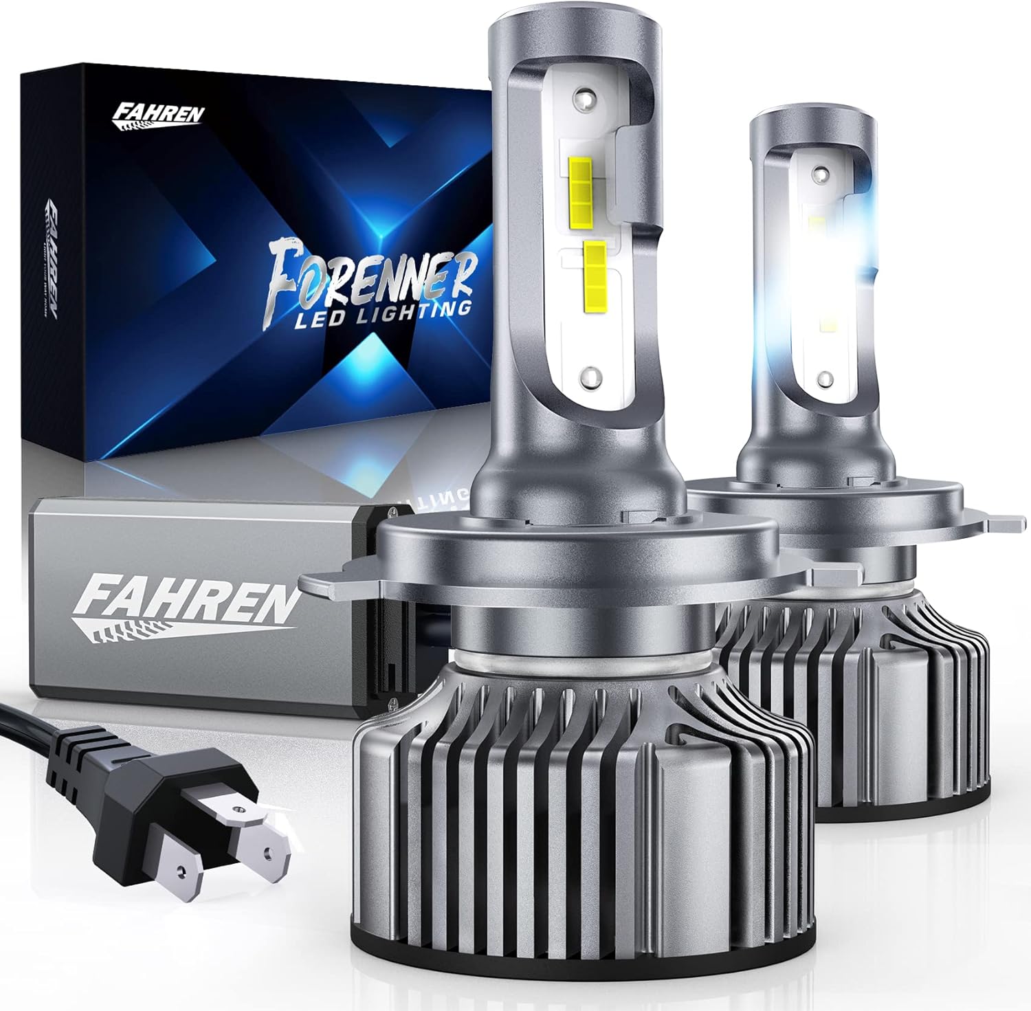 H4/9003 LED Headlight Bulbs, 6500K Cool White, Pack of 2 A830