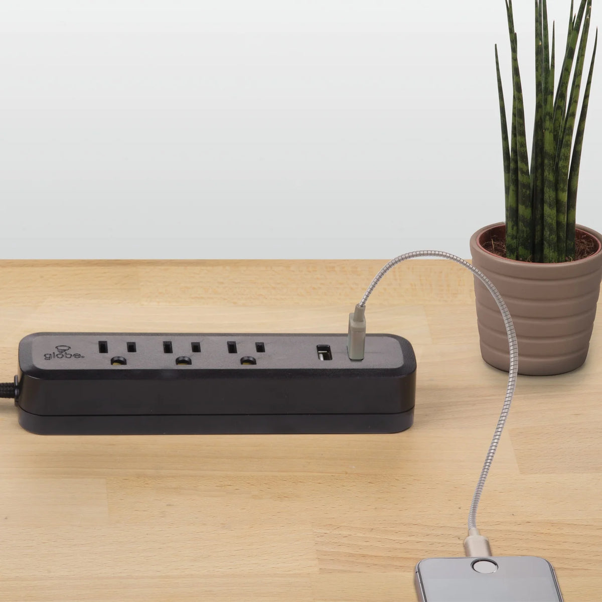 6-ft 3-Outlet USB Surge Protector Power Strip X18314