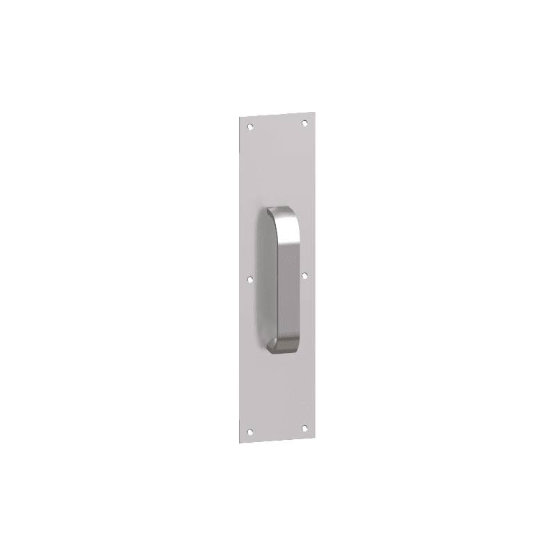 Satin Chrome Rounded Bevel Square Corner Pull Plate X4157