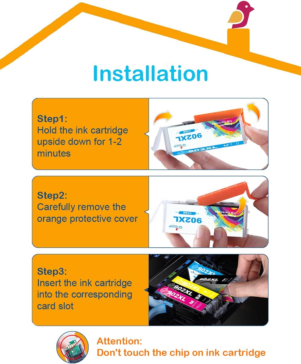 Compatible Ink Cartridge 5 Pack for HP Officejet Pro Printer (2 Black, Cyan, Magenta, Yellow) S63388