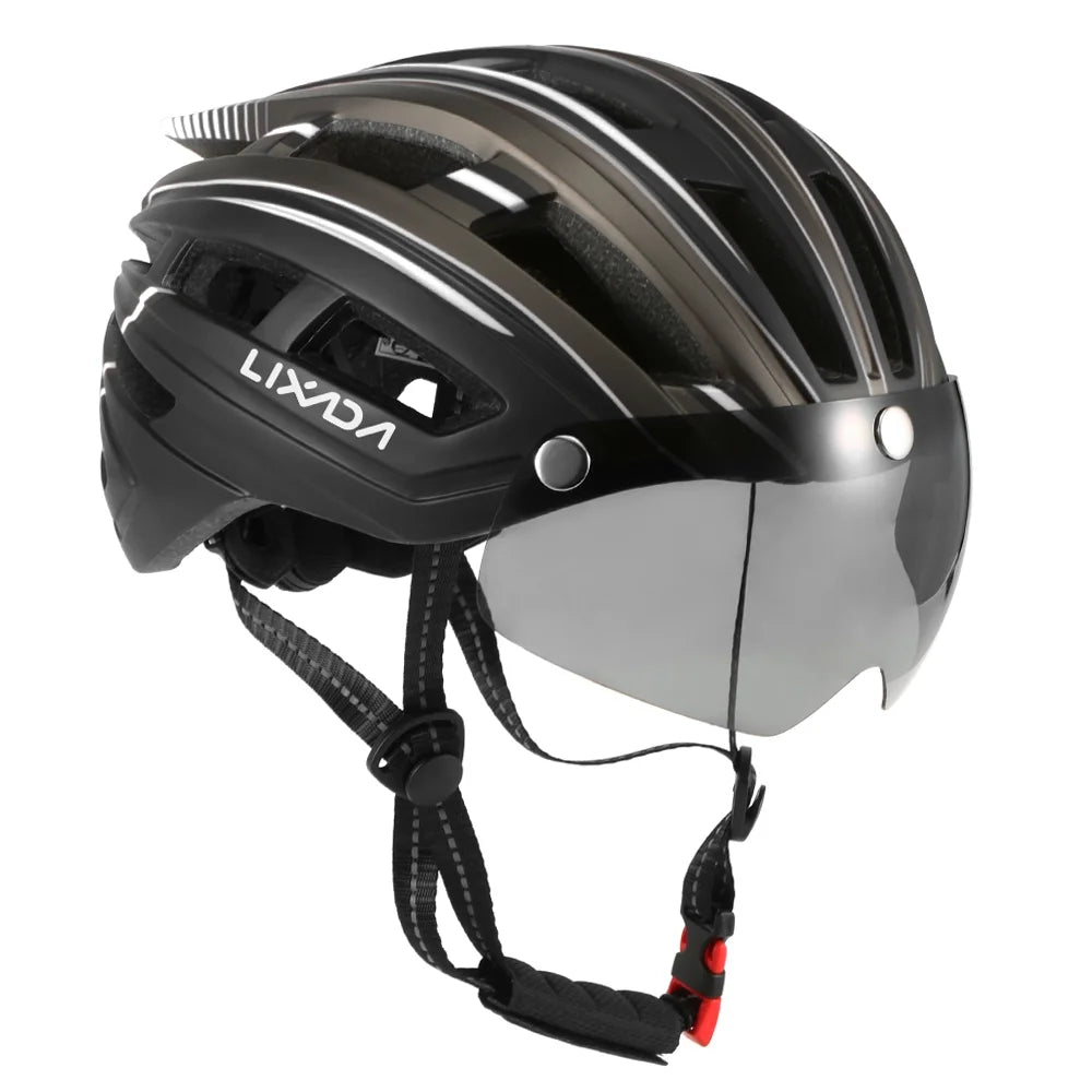 Mountain Bike Helmet with Back Light Detachable Magnetic Visor H34510