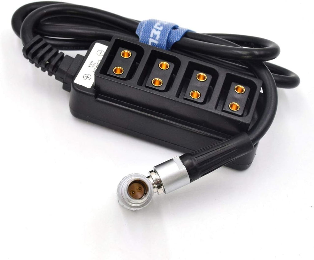 2-Pin Plug to 4-Port D-Tap Hub Adapter Splitter Cable, Pack of 2 L5530