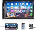 Double Din 7'' Touch Screen Car Stereo with Bluetooth and Rear Camera Q11857