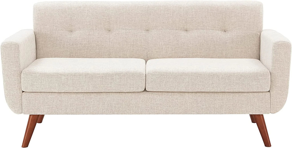 Beige Tufted Loveseat Sofa Y5254