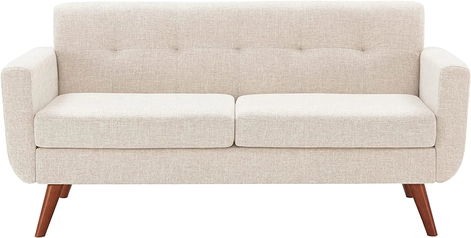 Beige Tufted Loveseat Sofa Y5254