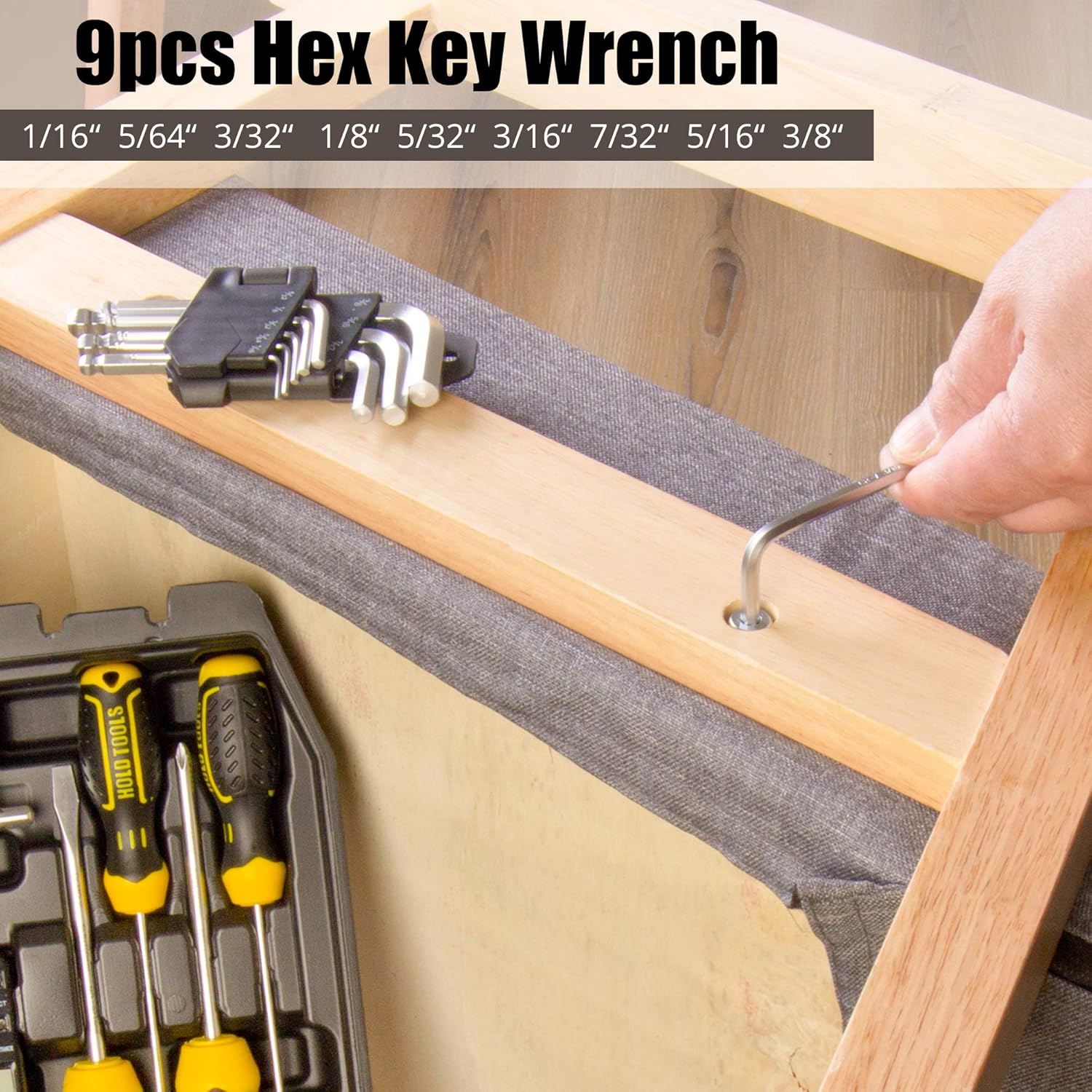 62PCS Tool Set with Wrench Pliers Screwdriver D191264