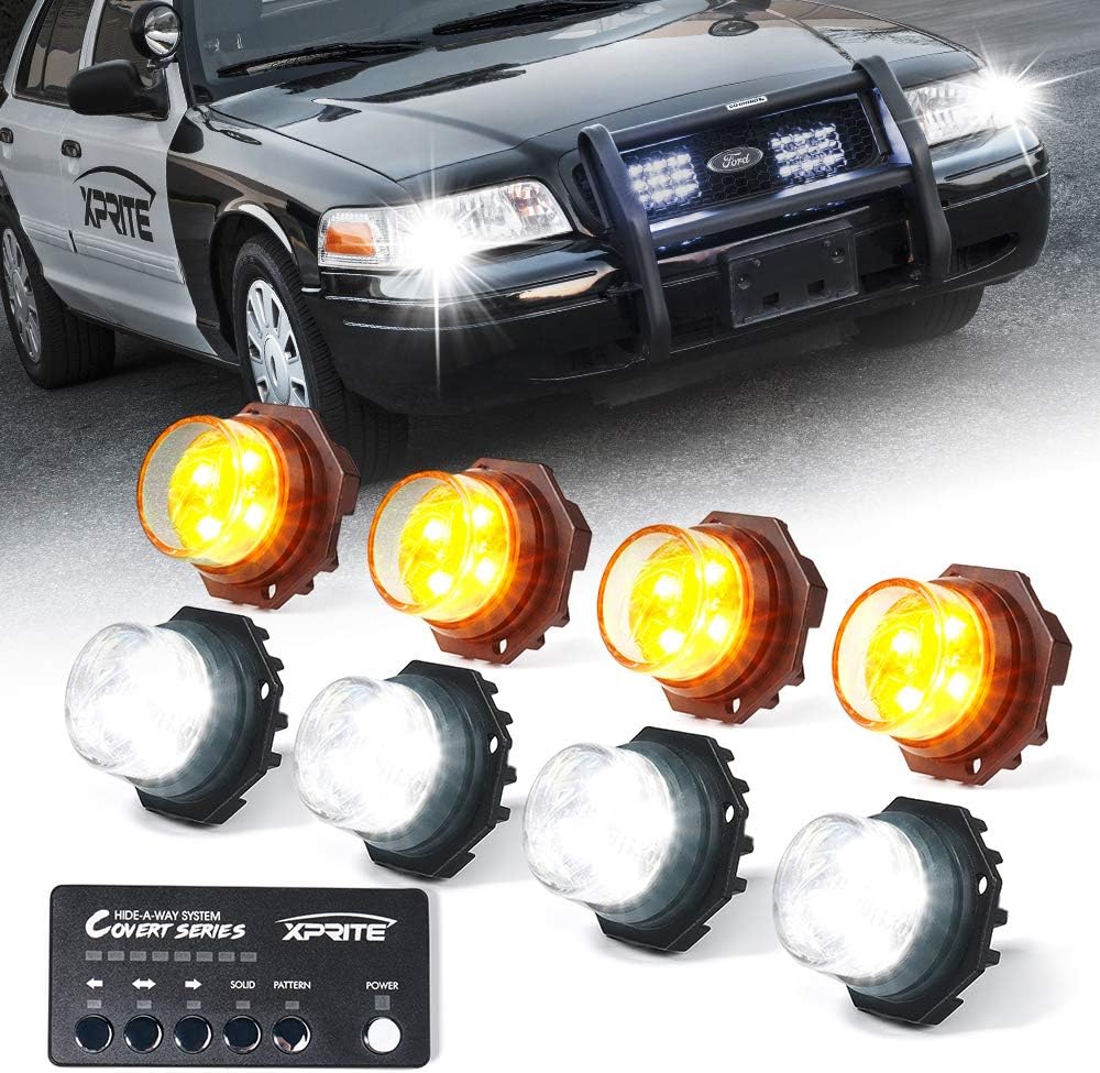 White LED Hideaway Strobe Lights Kit 20 Flash Patterns Z52769