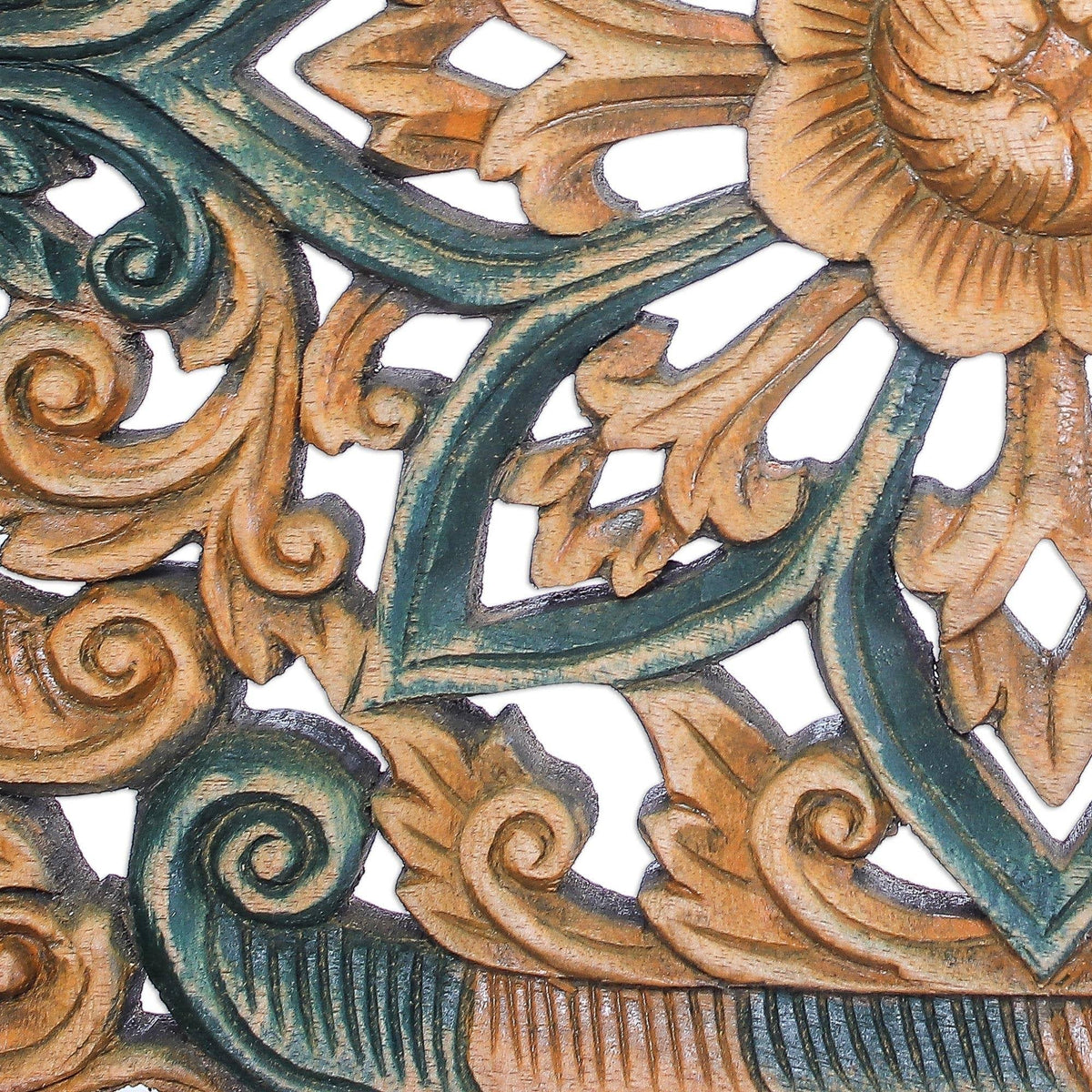 Teak Relief Panel Wall Décor I3670