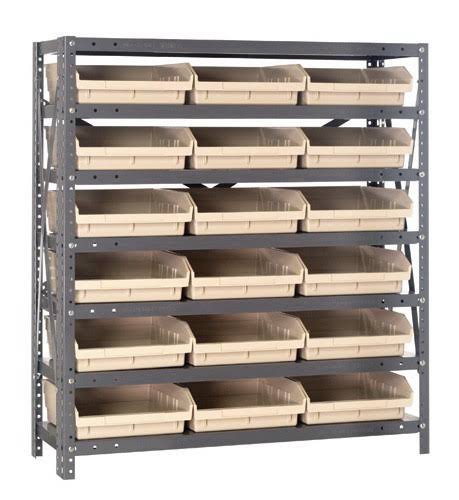 Black 18 Bin Shelving System S30243