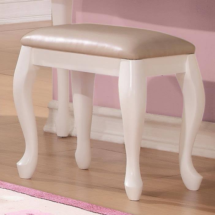 White Vanity Stool V474257