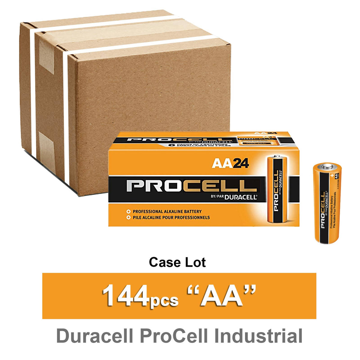 144pc Procell AA Industrial Batteries K661