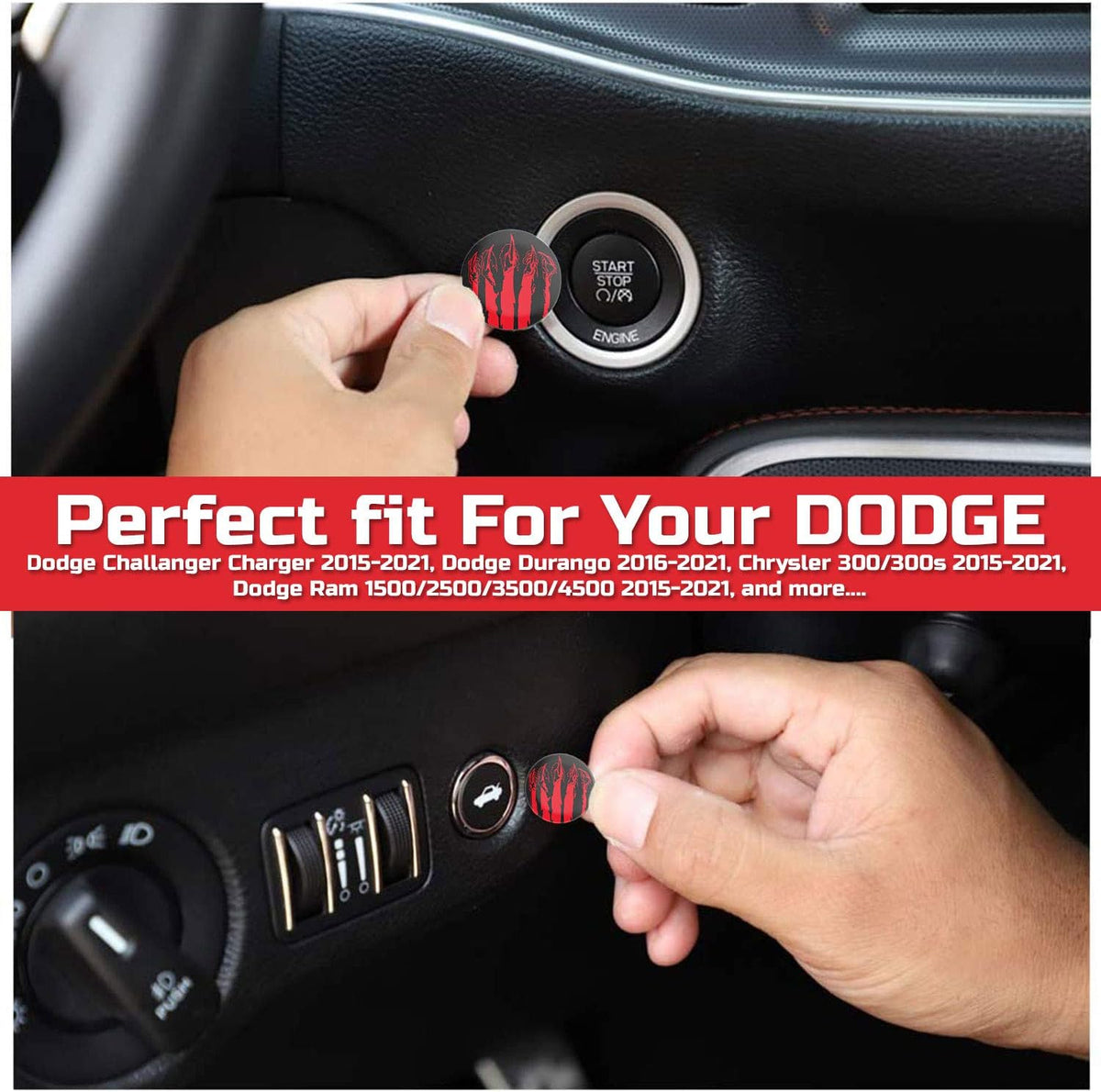 Engine Start Stop Button Overlay Ruby Red Sticker Emblem N56027